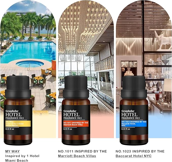 Essential Oils Set-Hotel Collection Diffuser Oil Gift Set,Premium Essential Oil for Diffusers, Home Care, Fragrance, Humidifiers (Hotel-6Pcs Set) - Bloomnest