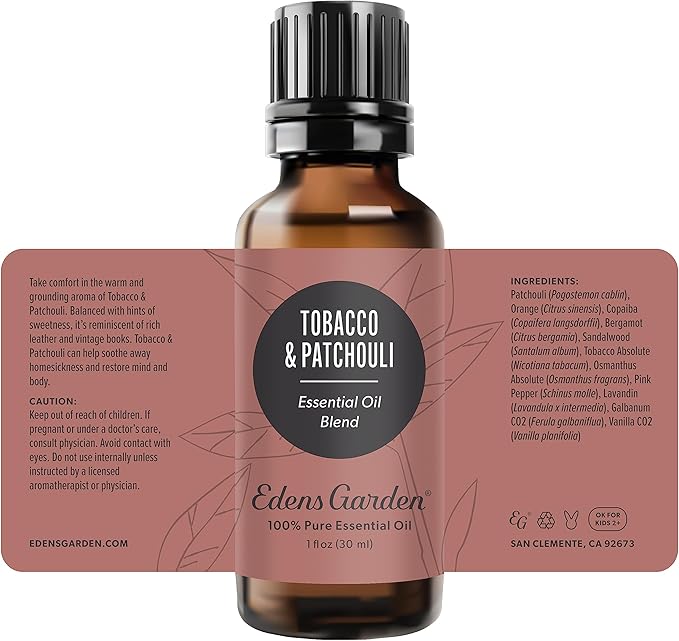 Edens Garden Tobacco Patchouli Essential Oil Blend- 100% Pure Premium Grade, Undiluted, Natural, Therapeutic, Aromatherapy, The Best for Skin, Candle, Humidifiers 30 ml (1 fl oz) EdensGarden