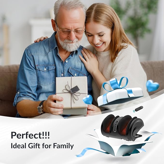 Snailax Foot Massager with Heat, Shiatsu Feet and Calf Massager Machine for Plantar Fasciitis, Neuropathy, Improve Circulation, Foot Leg Massager with Remote Control - Bloomnest