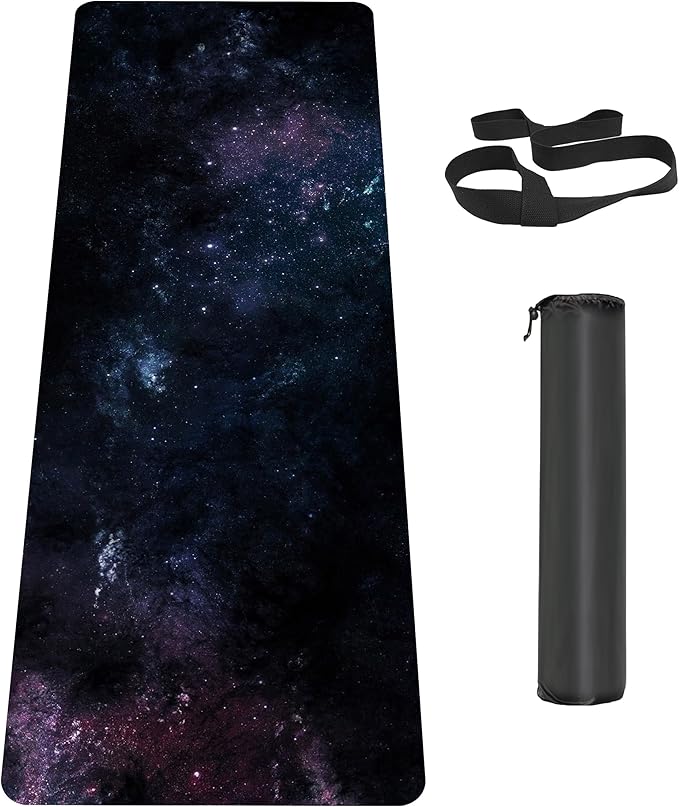 Non Slip Yoga Mat TPE Workout Mat for Men Women, Thick Workout Mat with Carrying Strap, Fitness Mats for Exercise, Yoga, Fitness, Pilates, Floor Workouts (72" x 24" x 6mm) - Bloomnest