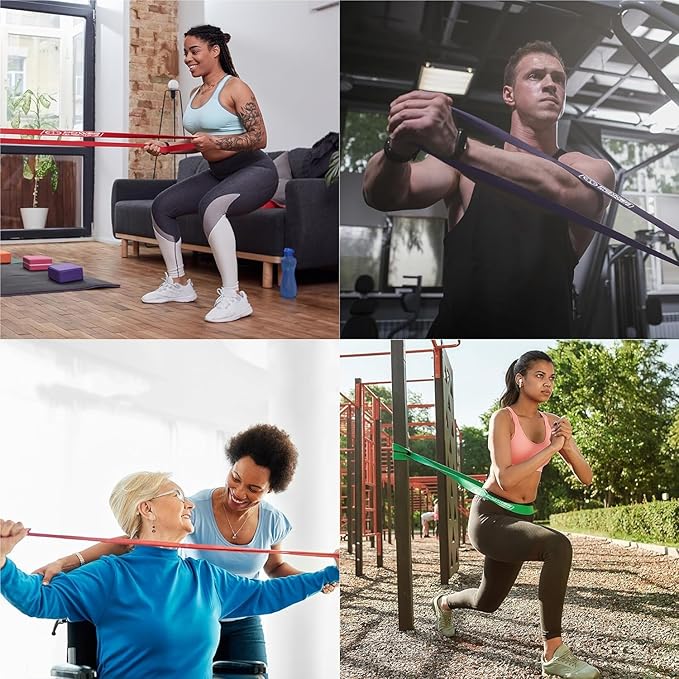 POWER GUIDANCE Resistance Bands, Set of 5 Pull Up Bands, Pull Up Assistance Bands, Exercise Bands, Resistance Bands Set for Legs, Working Out, Muscle Training, Physical Therapy, Shape Body - Bloomnest