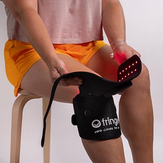 Fringe Red Light Therapy for Body, with Vibration Massage, Use Anywhere, Knee, Elbow, Foot, Hand & Ankle, Both Red 660nm and Infrared 850nm, 360 LED Lights, Sports Recovery JoinFringe