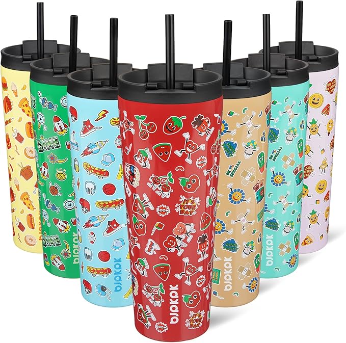 BJPKPK 26oz Tumbler With lid And Straw Stainless Steel Travel Coffee Mug Insulated Tumblers Cups,Passionate Red - Bloomnest