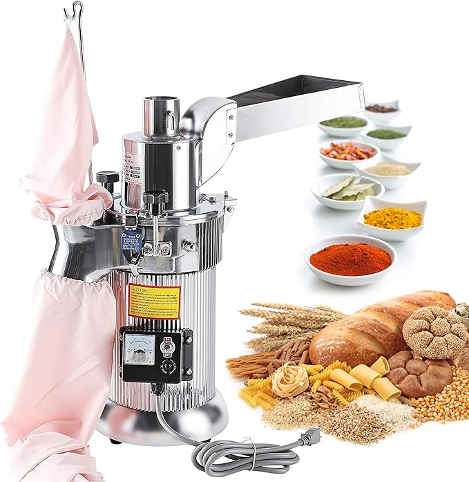 CGOLDENWALL DF-20 Hammer Mill Grinder Commercial Electric Herb Grinder Mill Industrial Automatic Continuous Spice Hammer Grain Mill Pulverizer Capacity 44 Pounds Per Hour 110V Rotate Speed 2840r/min - Bloomnest