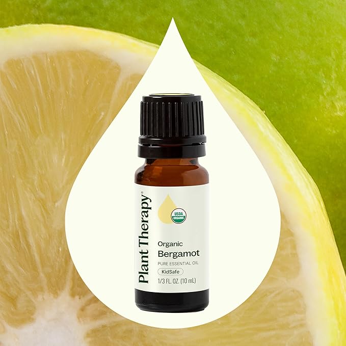 Plant Therapy Organic Bergamot Essential Oil 10 mL (1/3 oz) 100% Pure, Undiluted, Therapeutic Grade - Bloomnest