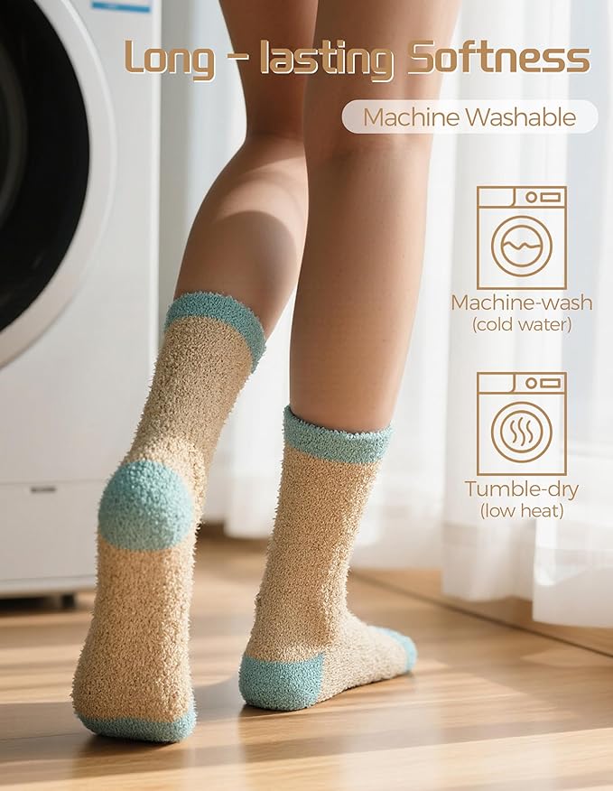 TEHOOK Warm & Cozy Valentines Gifts for Women, Fluffy Fuzzy Plush Sleeping Slipper Socks - Soft Warm Fabric - Bloomnest