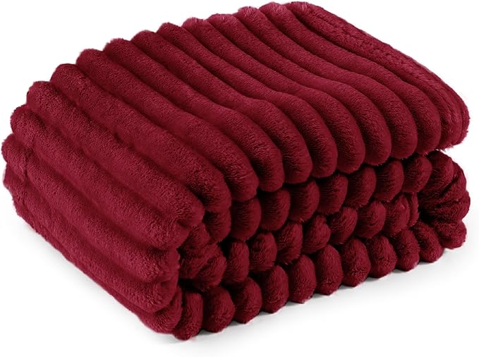 Bedsure GentleSoft Red Twin Blanket for Bed - Cozy Soft Blankets for Women, Cute Large Throws for Girls, 66x90 Inches - Bloomnest