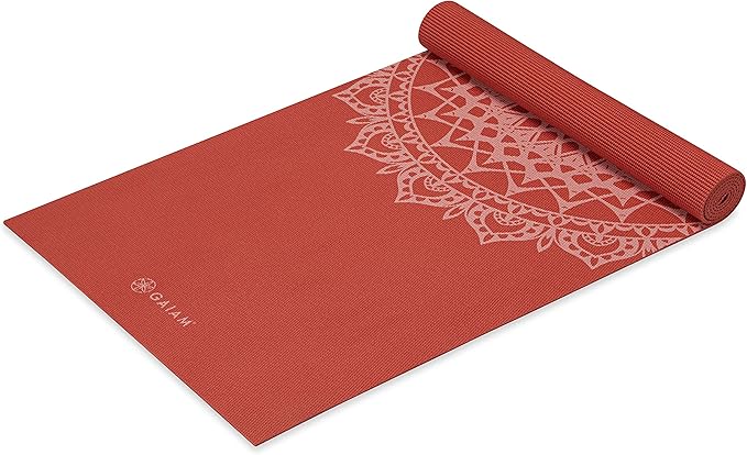Gaiam Yoga Mat - Premium 5mm Print Thick Non Slip Exercise & Fitness Mat for All Types of Yoga, Pilates & Floor Workouts (68" x 24" x 5mm) - Bloomnest