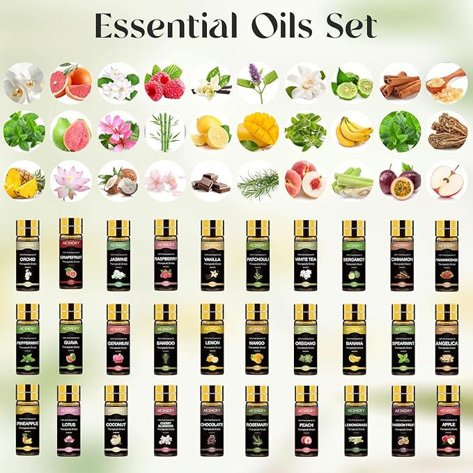 Essential Oil Set 80 Pcs - 100% Natural Essential Oils Kit-Perfect for Diffuser, Humidifier, Massage,Soap, Candle Bath Bombs Making, 80 * 5ML(0.17oz), Christmas Gift for Aromatherapy Lover - Bloomnest