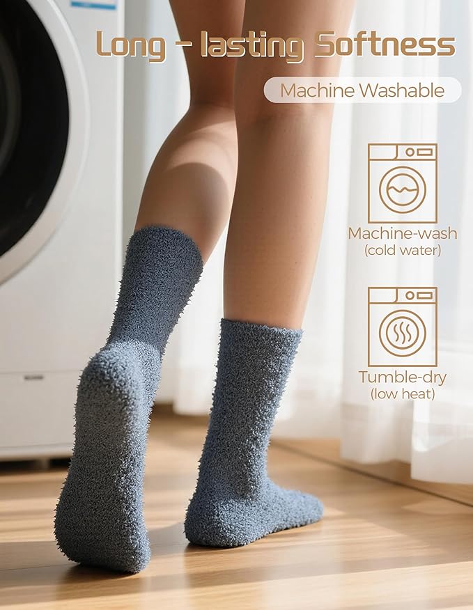 TEHOOK Warm & Cozy Valentines Gifts for Women, Fluffy Fuzzy Plush Sleeping Slipper Socks - Soft Warm Fabric - Bloomnest