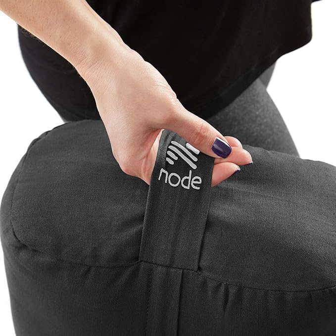 Yoga Meditation Cushion, 25" x 12" Rectangular Bolster with Organic Cotton Cover - Bloomnest