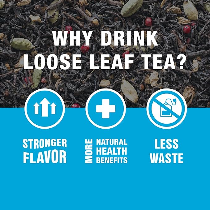 Tiesta Tea - Chai Love, Loose Leaf, Spiced Chai Black Tea, Premium Blend, High Caffeinated, Make Hot or Iced & Brews Up to 50 Cups, 4 Ounce Refillable Tin - Bloomnest