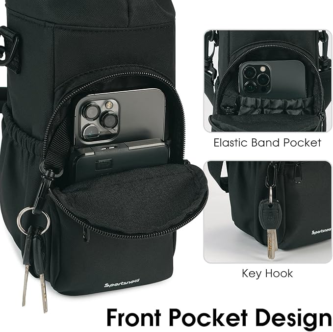sportsnew Water Bottle Holder with Strap 32oz 40oz Insulated Water Bottle Carrier Sling Bag with Phone Pocket Crossbody sportsnew