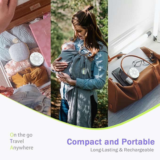 Portable White Noise Sound Machine with 30 Soothing Sounds,5 Color Night Light,3 Timers, Memory Function, Child Lock, White Noise Machine for Baby Adults Kids Sleeping Travel Office Privacy - Bloomnest