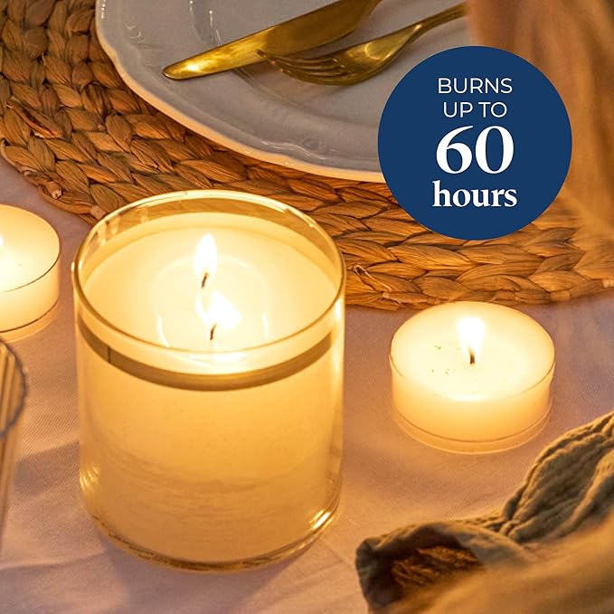 PartyLite GloLite Unscented, 2-Wick Jar Candle, 60 Hour Burn Time, World's Brightest Candle™ - Bloomnest