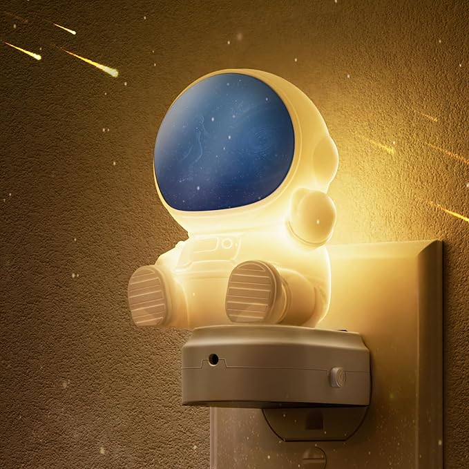 L LOHAS LED Night Light for Kids, 3D Space Night Light Plug in, Dusk to Dawn Nursery Night Lights, RGB+Soft White 3000K, 3 Lighting Modes, Room Decor, Children - Bloomnest