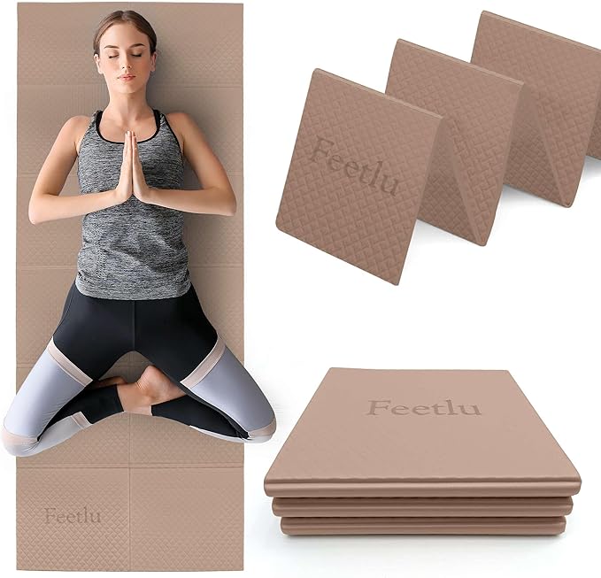 Foldable Yoga Mat, 6mm Thick, Lightweight, Anti-Slip, and Easy to Store – Perfect for Travel, Yoga, Pilates, Home Workouts, and Floor Exercises - Bloomnest