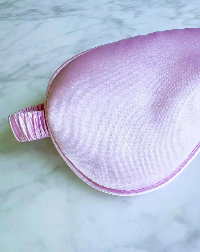 Silk Eye Mask for Sleeping - Satin Eye Cover with Silk Storage Bag Purple - Bloomnest