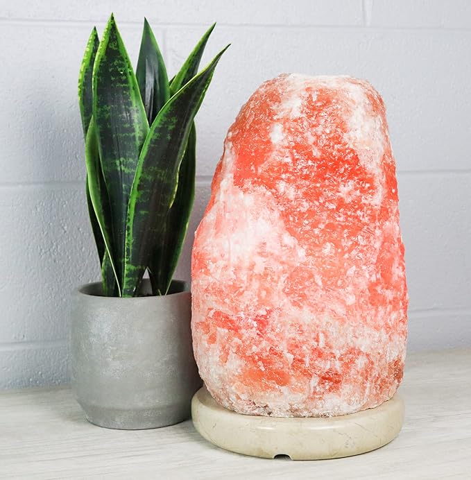 Himalayan Secrets X-Large Salt Lamp with Marble Base - Natural Pink Crystal - Dimmer Cord and Bulb Included (44-55 LBS) - Bloomnest