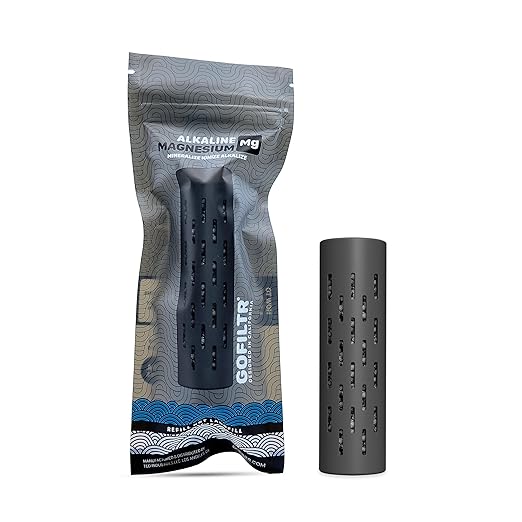 GOFILTR Magnesium Alkaline Water Infuser - 9.5 pH + Electrolytes for Any Water Bottle/Small Pitcher, 750 Refills / 3 Months, Ionized Mineral Water Infuser (Original 1 Pack) - Bloomnest