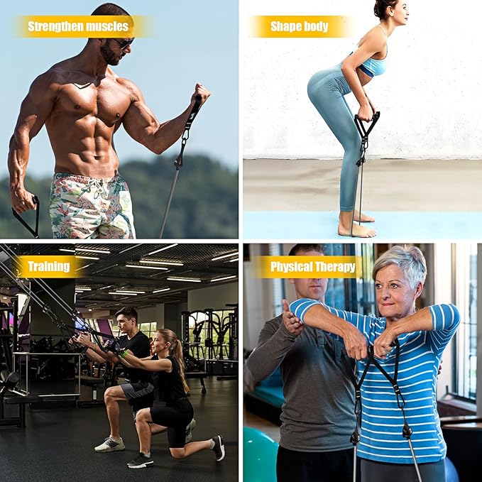 HPYGN Heavy Resistance Bands, 300LBS Exercise Bands for Working Out, Fitness Bands with Handles, Workout Bands for Men, Weight Bands Set for Muscle Training, Strength, Slim, Yoga, Home Gym Equipment - Bloomnest