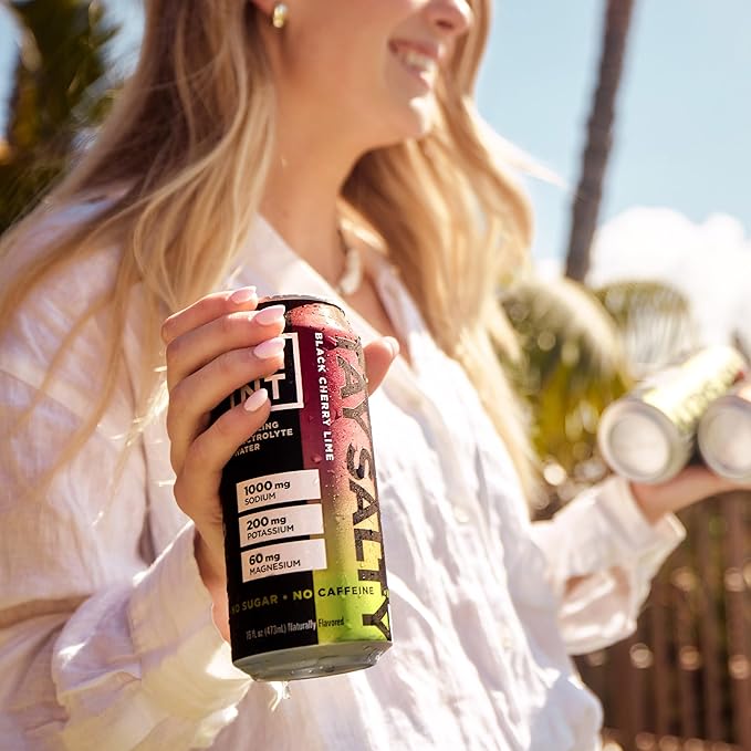 LMNT Sparkling Electrolyte Drink - Black Cherry Lime | 12-Count - Bloomnest