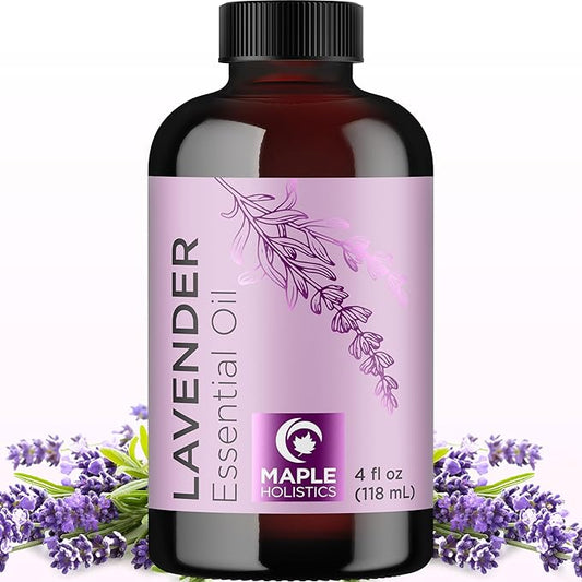 Pure Lavender Essential Oil - Lavender Oil for Hair Skin and Nails Plus Aromatherapy Diffusers Humidifiers Linens and Baths for at Home Spa Self Care - Premium Grade Non-GMO in Glass Bottle (4 Fl Oz) - Bloomnest