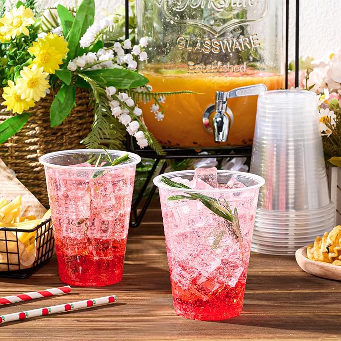 Lilymicky 1000 PACK 16 oz Clear Plastic Cups, Cold Disposable Party Drinking Cups for Parties, Picnic, BBQ & Events - Bloomnest