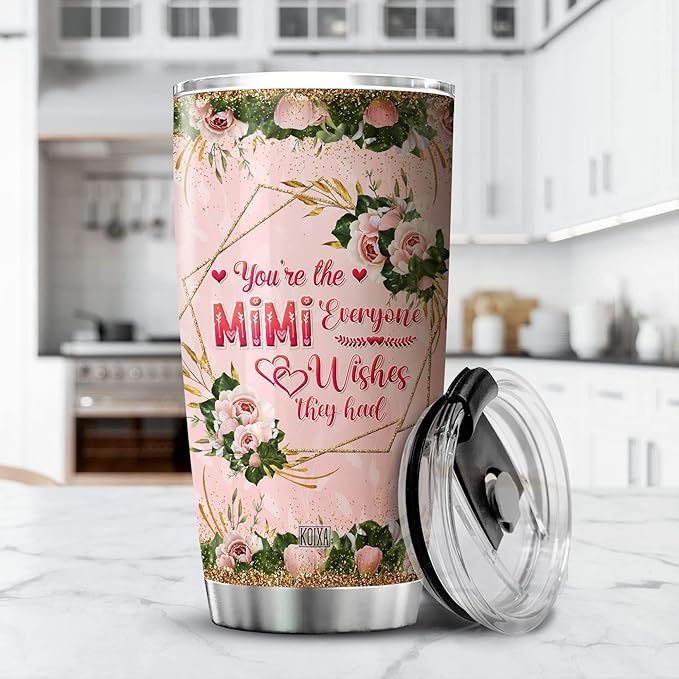 Mimi Tumbler Gift For Grandma From Grandkids You Are The Mimi Everyone Wishes They Had Flower Floral Coffee Mug With Lid 20oz Mothers Day Cup Grandmother Birthday Gifts Ideas - Bloomnest