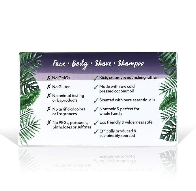 "Coco Fiji Soap Bar for Face and Body Infused With Organic Coconut Oil, Peppermint, Essential Oil, Natural Soap for Moisturizing & Pore Purifying Skin, 7 oz, Pack Of 3 " - Bloomnest