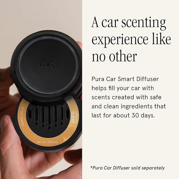 Pura and Becki Owens Car Scent Refill for Pura Car Diffusers - Premium Fragrance for Smart Diffuser - Up to 30 Days of Scent - Citrus & Cream - Bloomnest