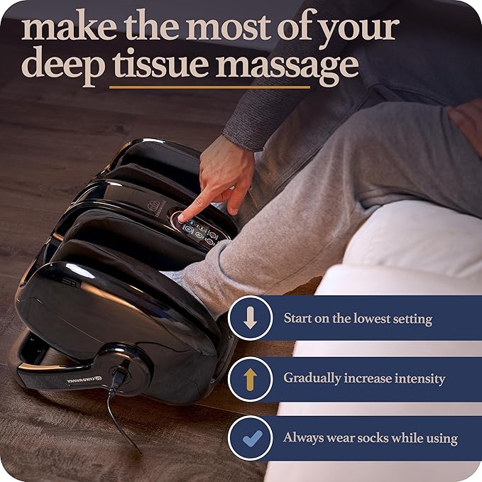 Cloud Massage Shiatsu Foot Massager with Heat, Deep Kneading Therapy for Pain Relief, Circulation, Post-Activity Relaxation - Foot Massager for Plantar Fasciitis, and Arthritis Relief - Bloomnest