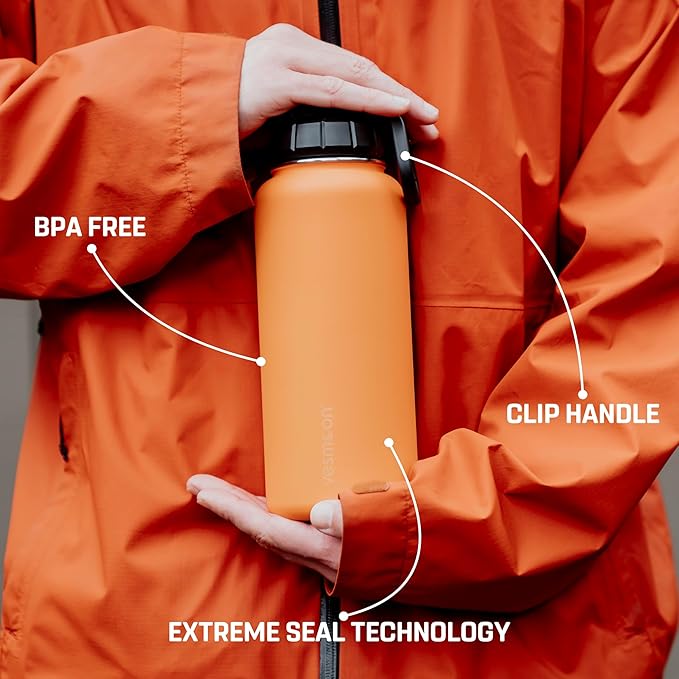 Vesmoon Vessence Tea Infuser Bottle - 32 Oz Insulated Loose Leaf & Fruit Infuser Bottle | Leak Proof with FlowSip Lid