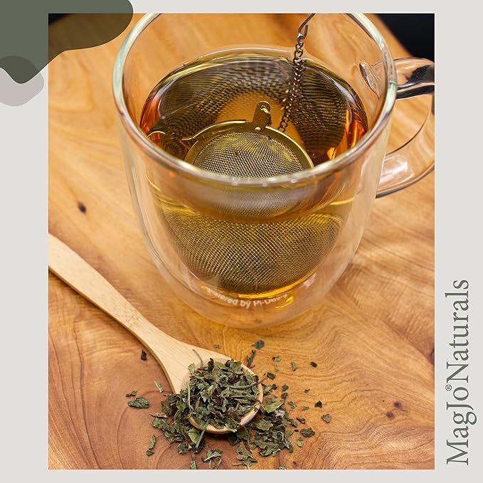 MagJo Naturals Lemon Balm Tea, Bulk Herbal Tea, Loose Leaf Melissa Officinalis, Caffeine Free, Cut and Sifted, 1 pound (16 ounces) (1 pack) - Bloomnest