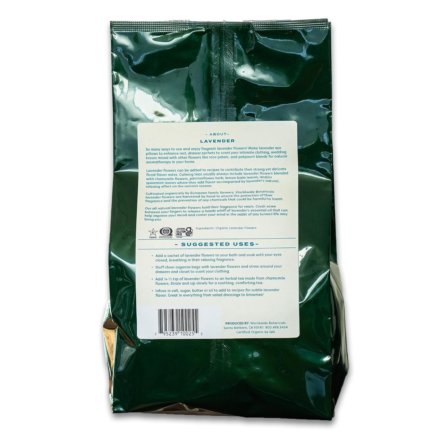 Worldwide Botanicals Organic Lavender Flowers, 1 lb, Pure European Lavender buds, Perfect for Aromatherapy, Sachets, Wedding celebrations, Tea flavoring, Eye pillows Scenting The Home