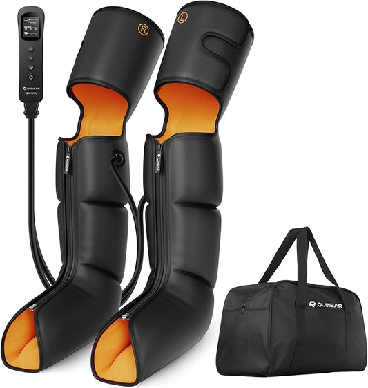 QUINEAR Leg Massager with Compression, 3-in-1 Foot Calf & Thigh Massager and Compression Therapy with Timer, Leg Massage Boots for Circulation and Pain Swelling Edema Relief, FSA-HSA Eligible - Bloomnest