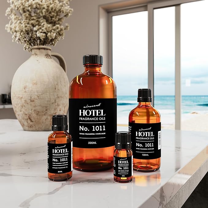 AirScent Hotel Diffuser Oil No. 1011 Inspired by The Beach Villas Hotel Scent - Premium Fragrance Oil for Ultrasonic and Waterless Diffusers and Crafting - 120 mL, 4 fl oz Dropper Bottle - Bloomnest