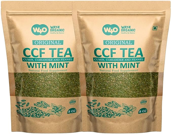 CCF Tea (Cumin, Coriander, Fennel) with Mint - Digestive Tea to Support Natural Detoxification 8 Ounces (Pack of 2) - Bloomnest