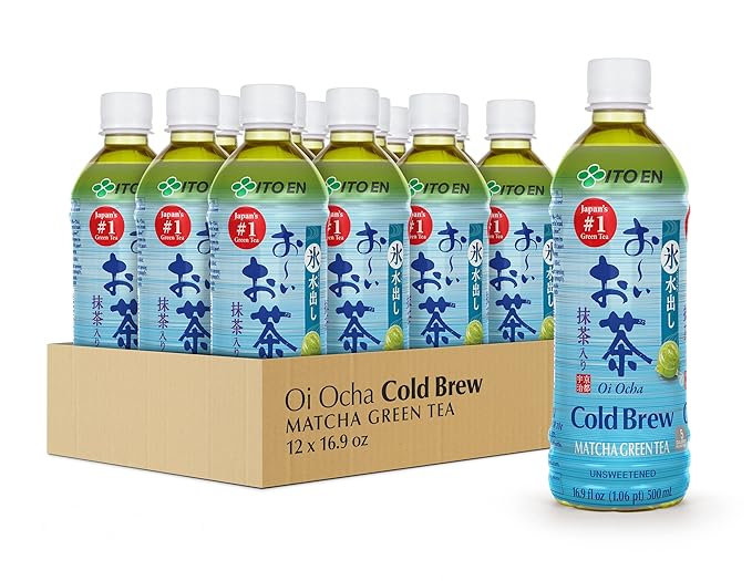 Ito En Oi Ocha Cold Brew Matcha Green Tea Unsweetened 16.9 Ounce (Pack of 12), Zero Calories - Bloomnest