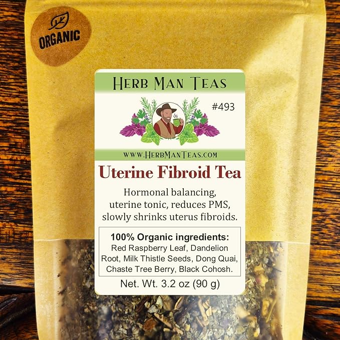FIBROID TEA — Organic Herbal Blend for Hormonal Balance & Uterine Tissue Health — by Master Herbalist Khabir, Non-GMO, No Additives - Bloomnest