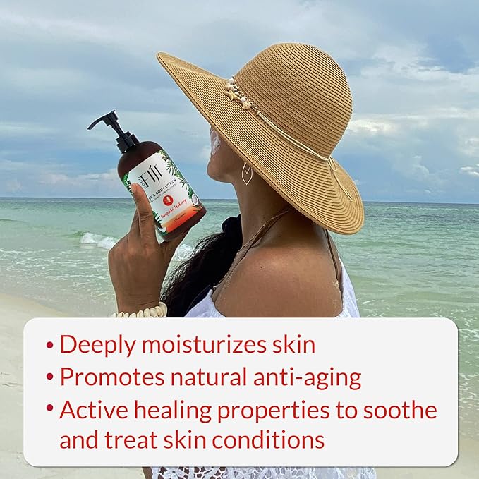 Coco Fiji Face & Body Lotion Infused With Coconut Oil | Lotion for Dry Skin | Moisturizer Face Cream & Massage Lotion for Women & Men | Awapuhi Seaberry 12 oz, Pack of 1 - Bloomnest