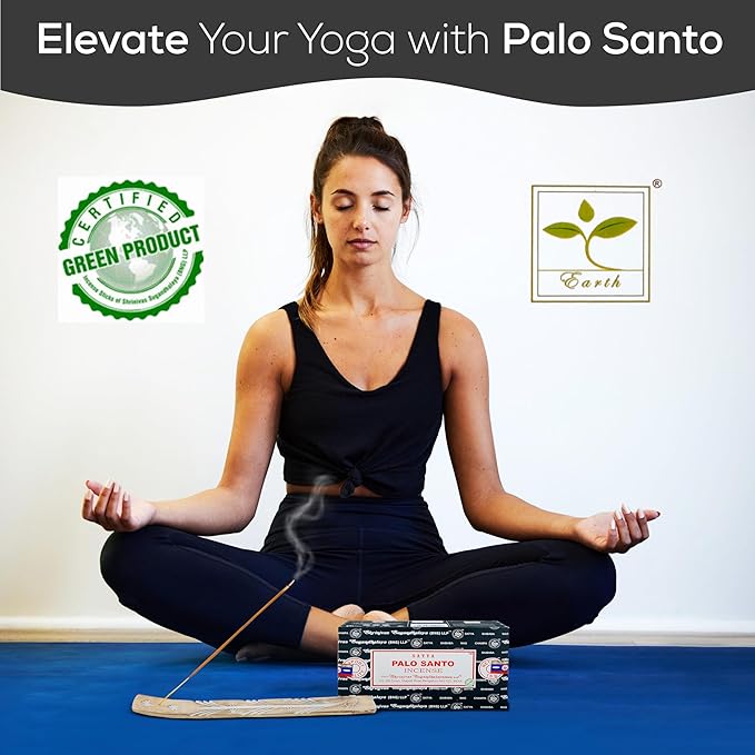 Satya Nag Champa Palo Santo Incense Sticks, Satya Bng (Bangalore) Insenses 15gmx12 Pack with Raajsee Incense Holder Bundle, Nag Champa Natural Incense - Bloomnest