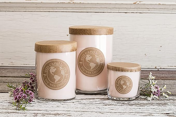 ECO CANDLE CO. Recycled Candle, Happily Ever After, 26 oz. - Scents of Wedding Bouquets - 100% Soy Wax, No Lead, Kraft Paper Label & Lid, Hand Poured, Phthalate Free, Made from Midwest Grown Soybeans - Bloomnest