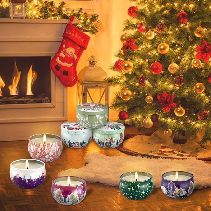 Christmas Candle Advent Calendar 2025 24 Days ScentedTumbler Candle Countdown to Xmas Natural Soy Wax,Christmas Gifts for Adult Women and Men Season & HolidayGifting - Bloomnest