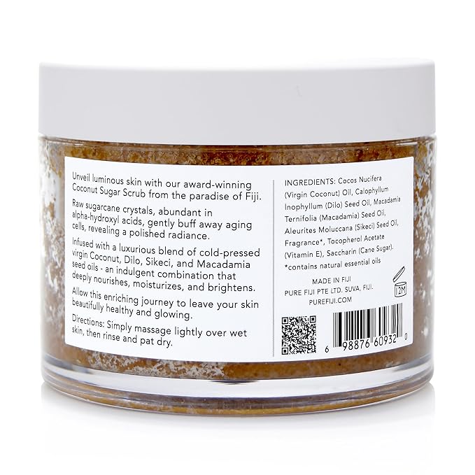 Pure Fiji Coconut Sugar Body Scrub, Starfruit (10.14 Oz /300ml) - Bloomnest
