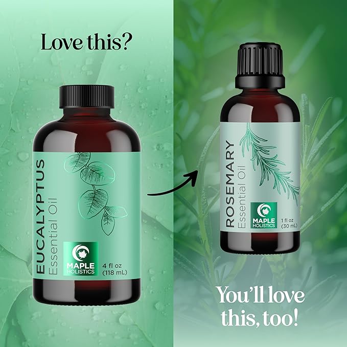 Pure Eucalyptus Essential Oil 4oz Invigorating Home Spa Aromatherapy and Natural Bath Oil - Eucalyptus Oil for Diffuser Dry Scalp Care and DIY Skin Care - Bloomnest