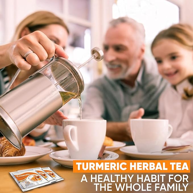 HERBOGANIC Turmeric Herbal Tea - Digestion Support and Immune Boost | Refreshing and Delicious Blend | Natural Ingredients | 20 Tea Bags - Bloomnest