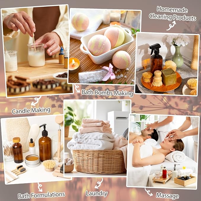 Essential Oil Set, 32 Pcs Fragrance Aromatherapy Oils for Skin, Diffusers, Home Care, Humidifier Laundry, Candle Making - Tea Tree, Sandalwood, Lavender, Vanilla, Eucalyptus and More(5mL) - Bloomnest