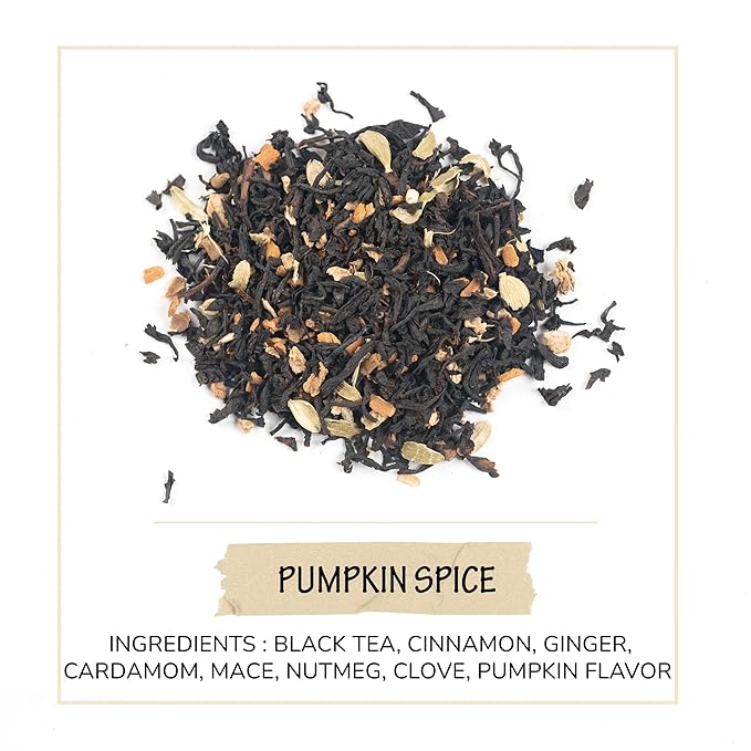 BREWIX, Pumpkin Spice Black Tea, Loose Leaf Tea (50+ Cups, 3.53oz/100g) | Fall | Halloween | Warm and Spicy - Bloomnest