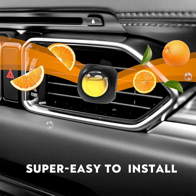 Car Air Freshener Vent Clips, 8 Pack, Provides Long-Lasting Scent, Up to 240 Days, Odor Eliminator (Citrus) - Bloomnest